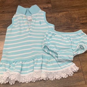 Ralph Lauren Sleeveless Mesh Polo Dress. Size: 6 months